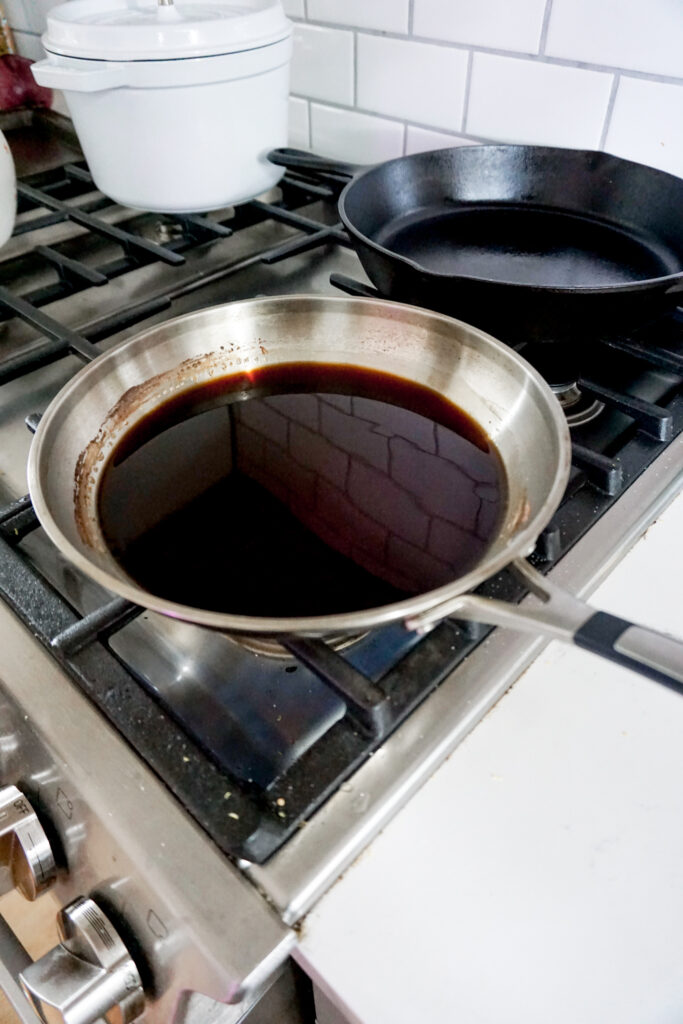 Yakitori sauce on the stovetop