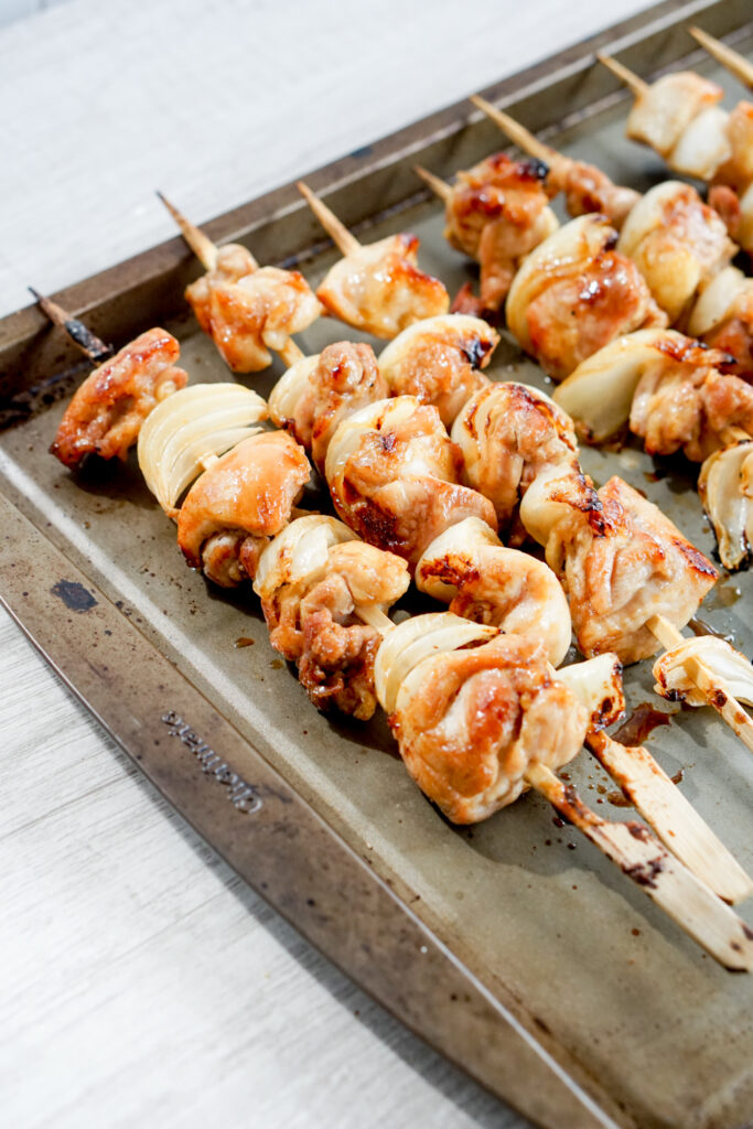 Chicken yakitori skewers