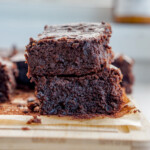 stack of two red bean brownies