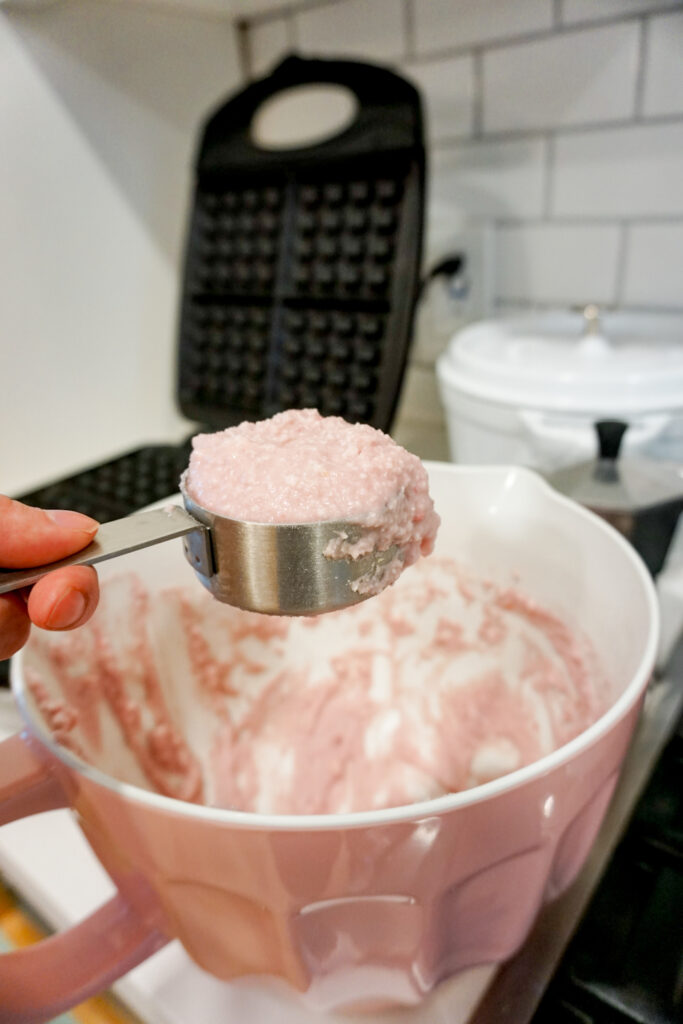 strawberry mochi waffle batter 