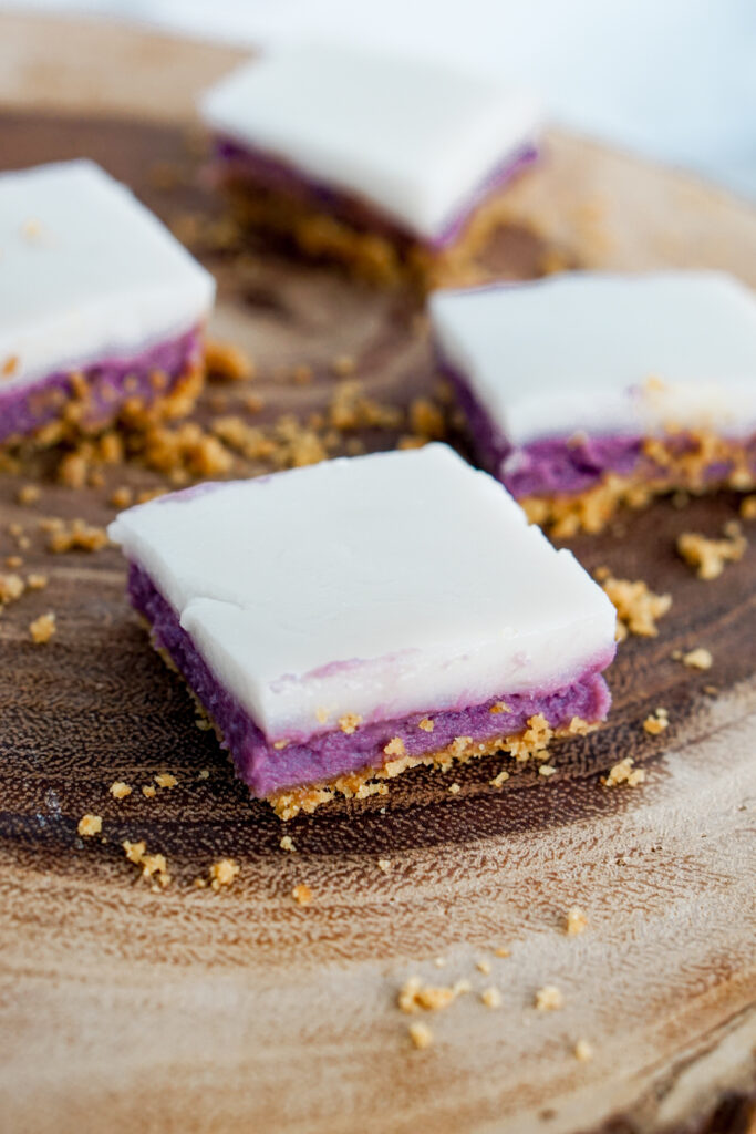purple sweet potato haupia pie bar