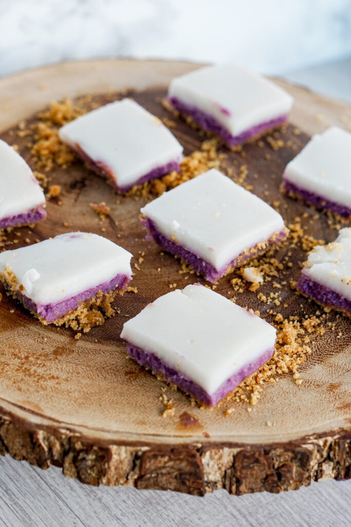 purple sweet potato haupia pie bar