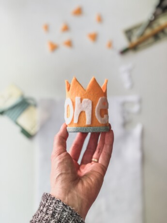 front of felt crown