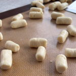 homemade white rabbit candies freshly sliced