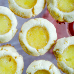 yuzu thumbprint cookies overhead shot